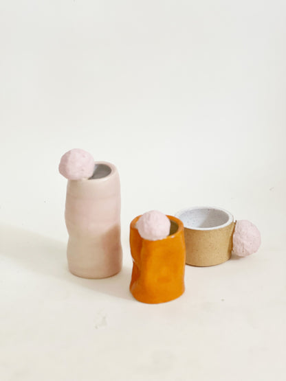 Textured and Form Handmade and Hand-painted Ceramics Mug and small Vase Collection