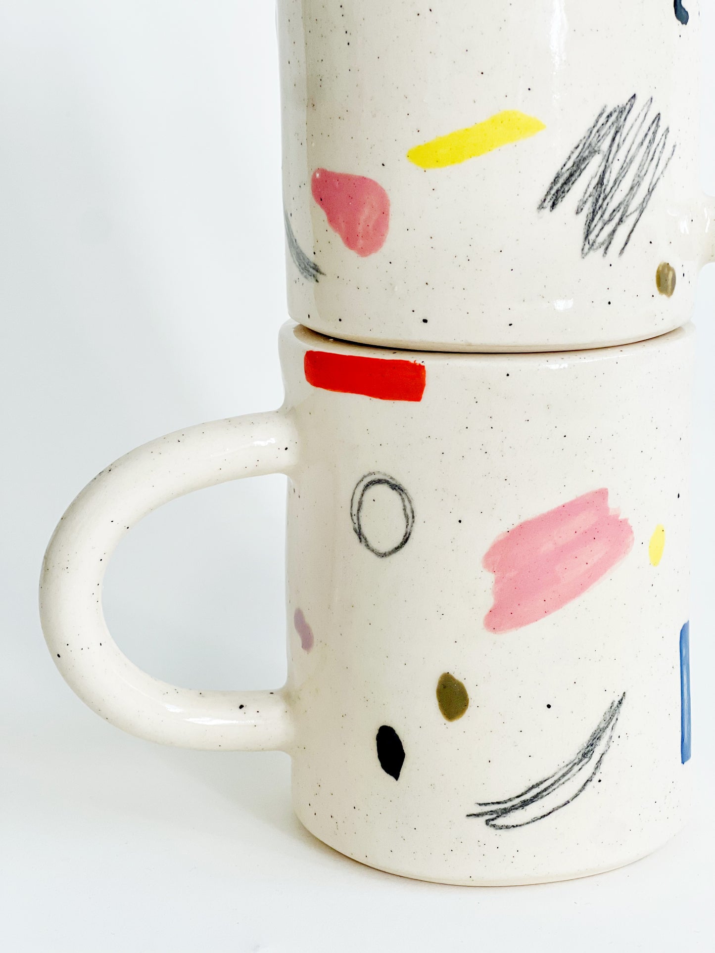 Large Quiet Dreams Handmade and Hand-painted Ceramics Mug