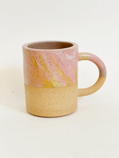 Large Marbled Speckles and White Speckles Handmade and Hand-painted Ceramics Mug