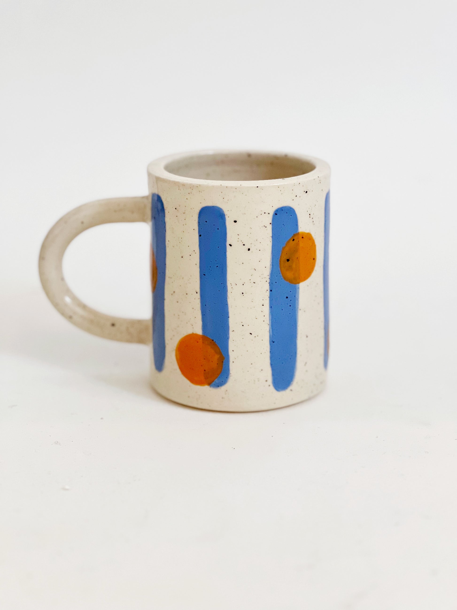 Large Dots and Lines Handmade Ceramic Mug