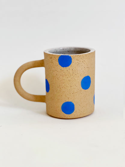 Large Polka Dots Handmade and Hand-painted Ceramics Mug