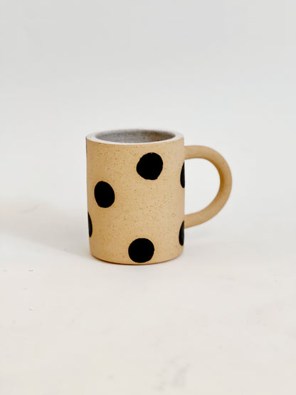 Large Polka Dots Handmade and Hand-painted Ceramics Mug