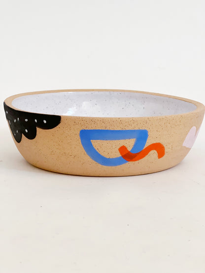 7.5" Hand-Painted Shallow Bowl