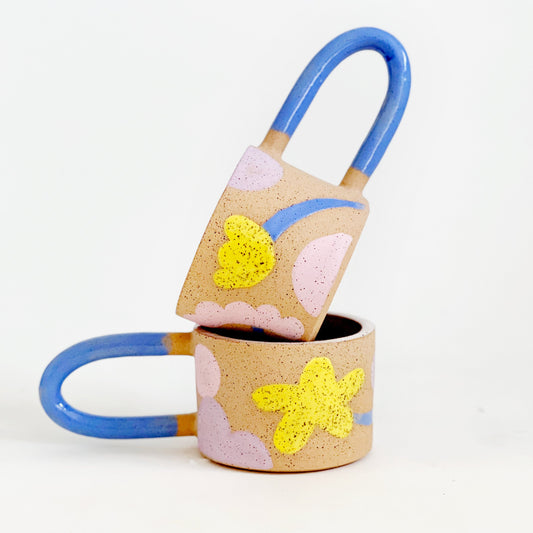 Wide Dreamy Speckles Handmade and Hand-painted Ceramics Mug