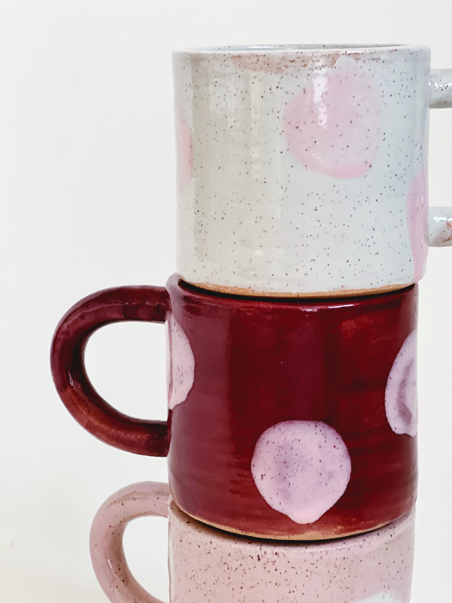 Small Dots Over Color Handmade Ceramics Mug