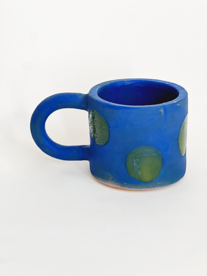 Small Dots Over Color Handmade Ceramics Mug
