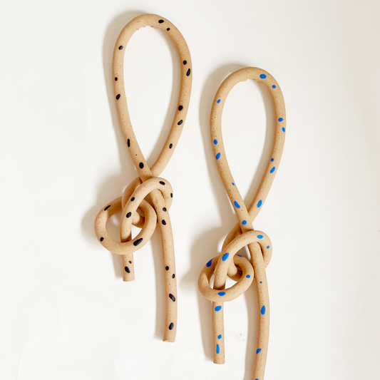 Dots Long Speckled Handmade Knot Wall Hanging