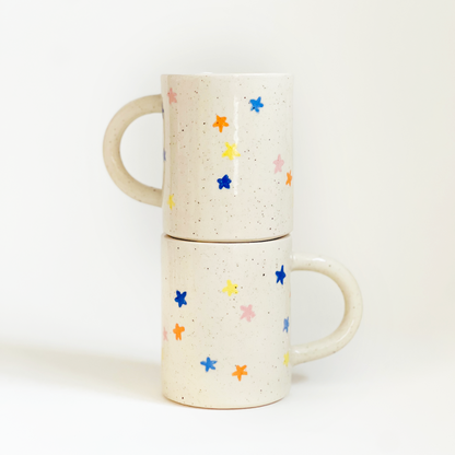 Large Stars Handmade Ceramic Mug