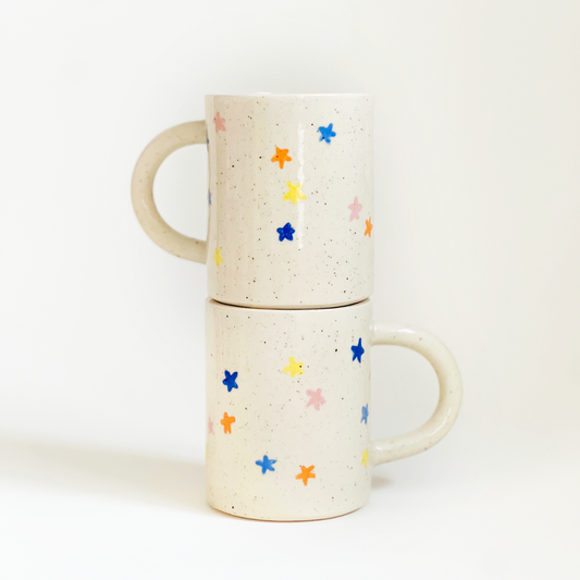 Large Stars Handmade Ceramic Mug