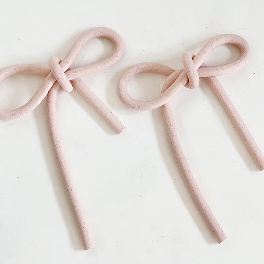 Soft Pink Handmade Bow Wall Hanging