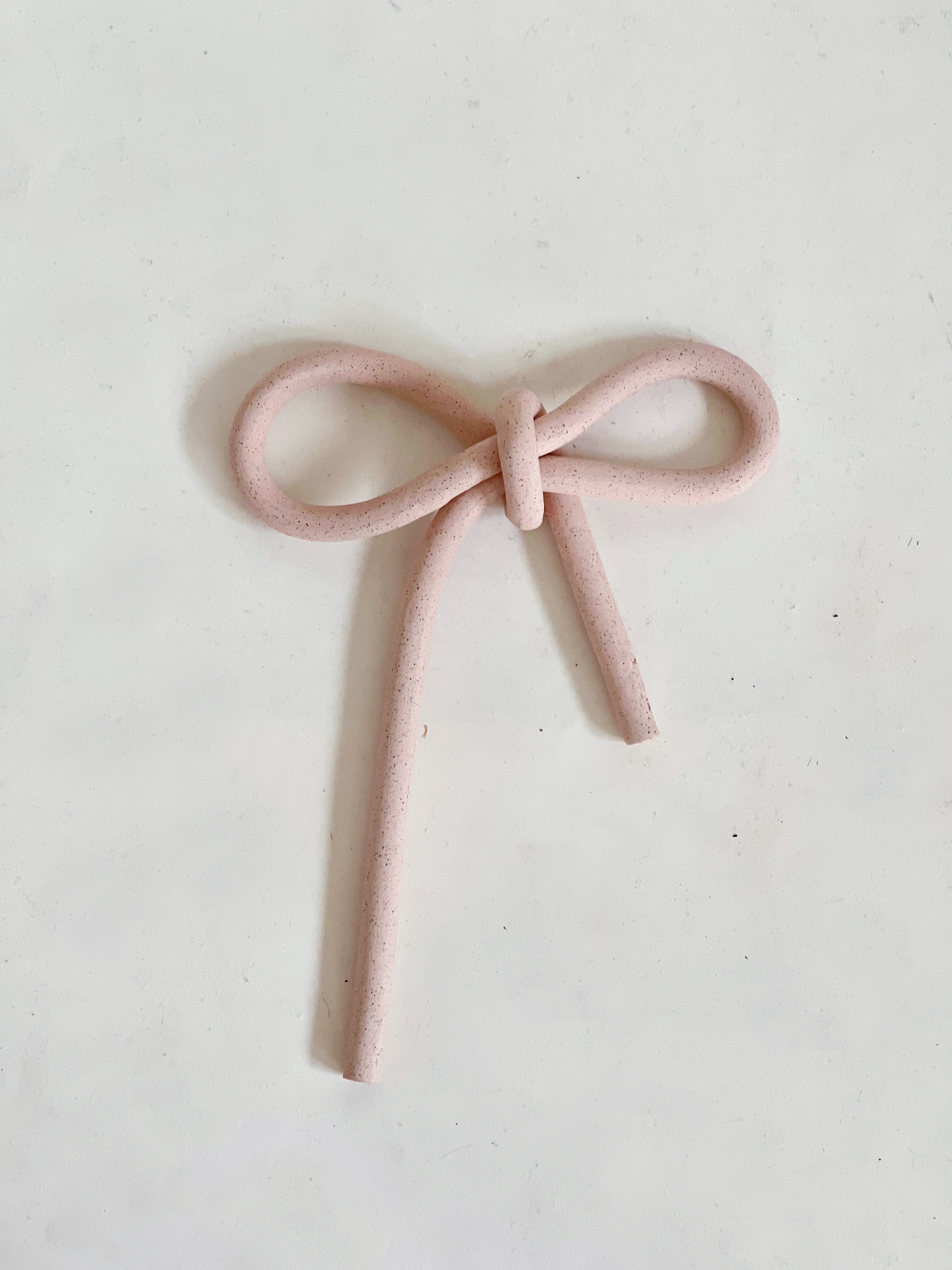 Clay Object 96- Soft Pink Bow