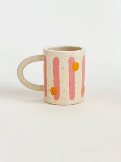 Large Dots and Lines Handmade Ceramic Mug