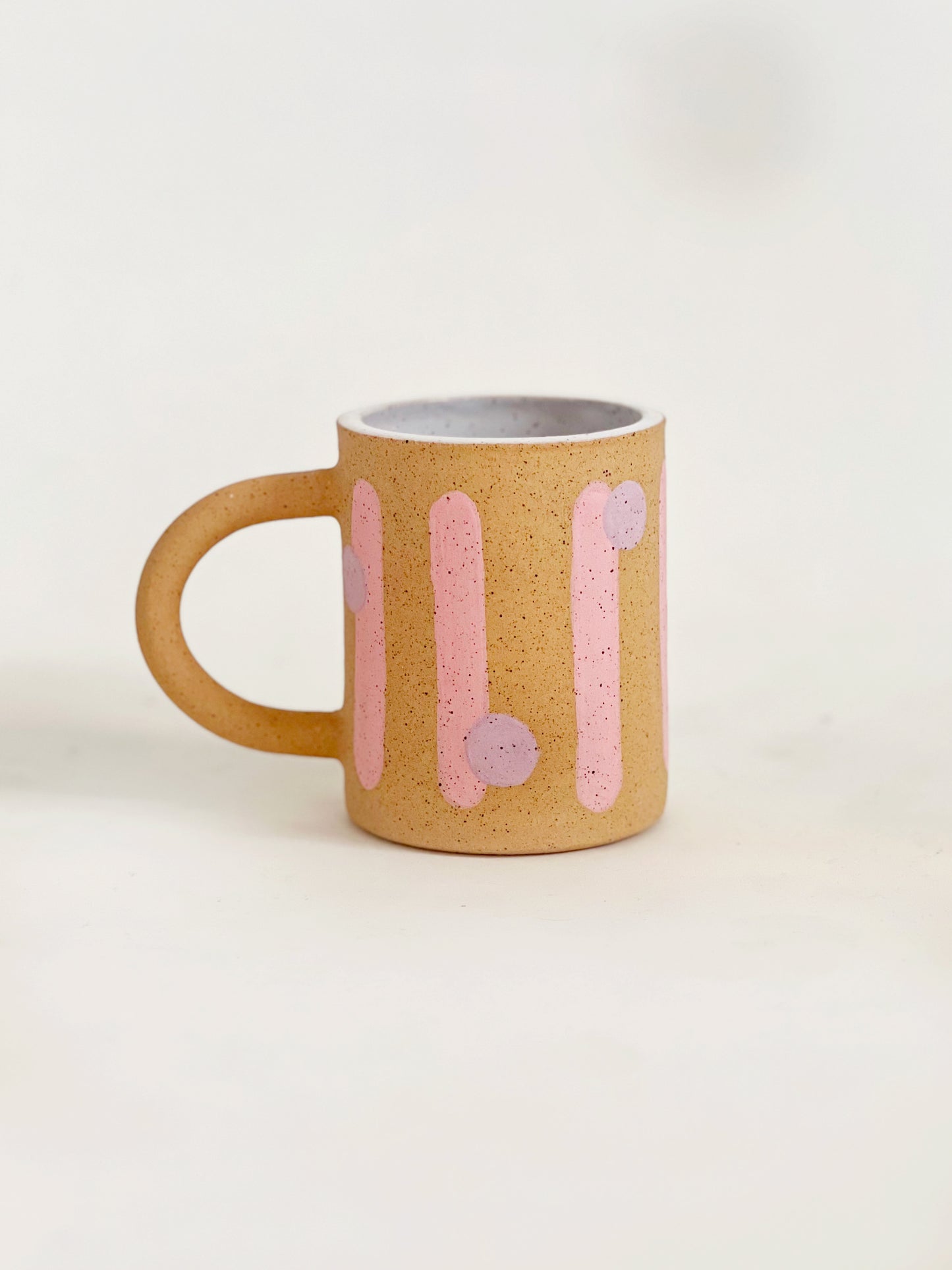 Large Dots and Lines Handmade Ceramic Mug