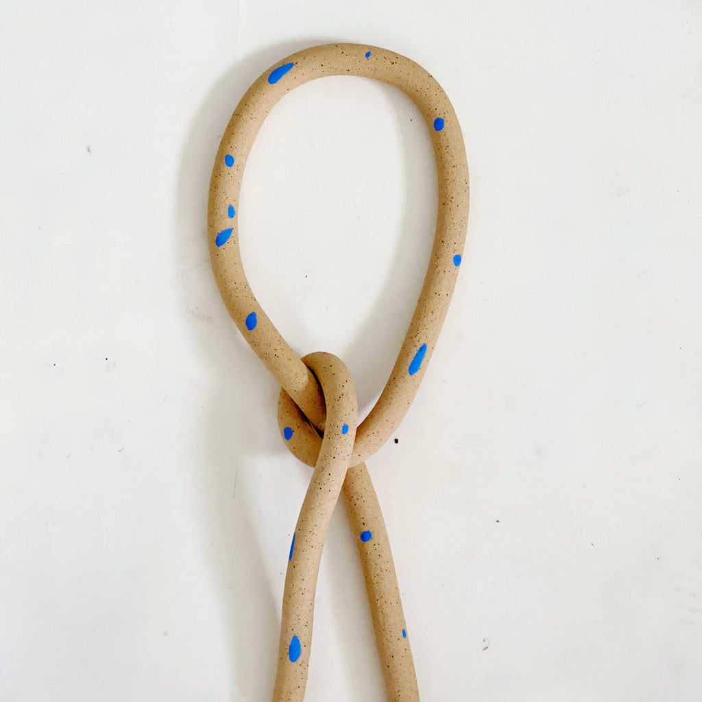 Clay Object 97- Blue Dots Chill Knot