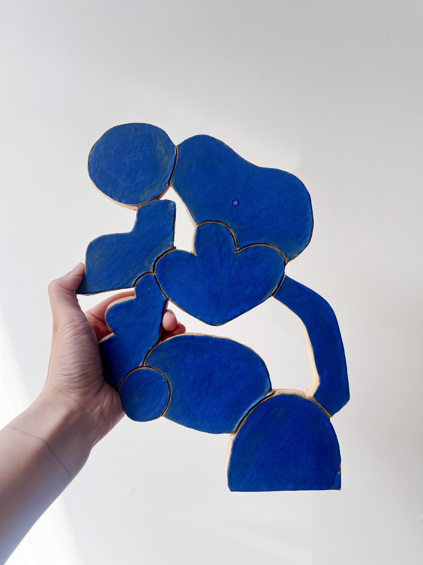 Midnight Blue Handmade Ceramics Wall Sculpture