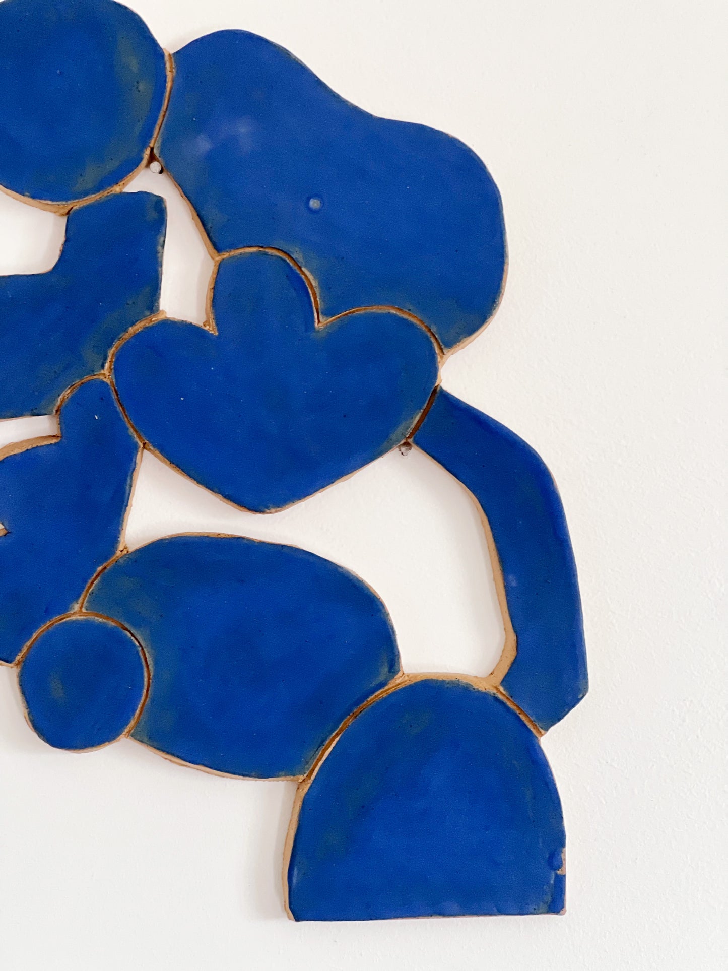 Midnight Blue Handmade Ceramics Wall Sculpture