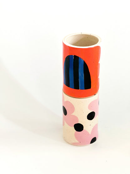 Hand-painted Playful 5.25" Vase