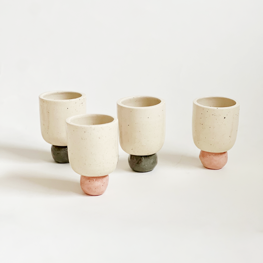 Dot Base Handmade Ceramic Wine/Tea Cup