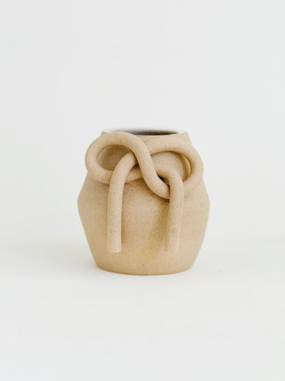 Bow Knot on Greige Vase