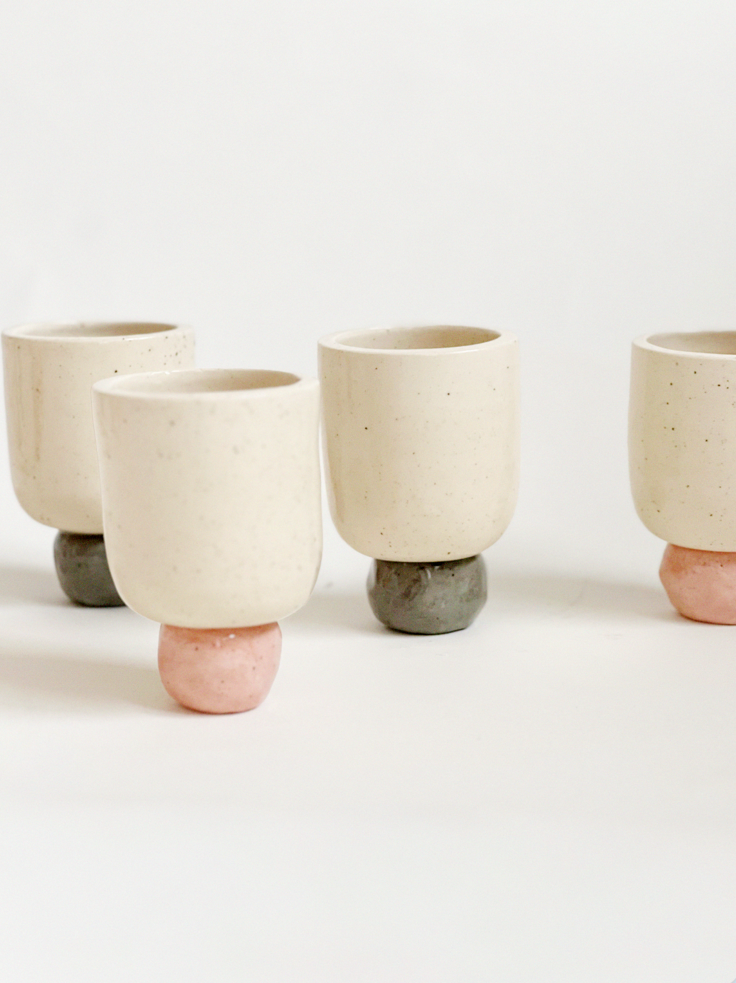 Dot Base Handmade Ceramic Wine/Tea Cup