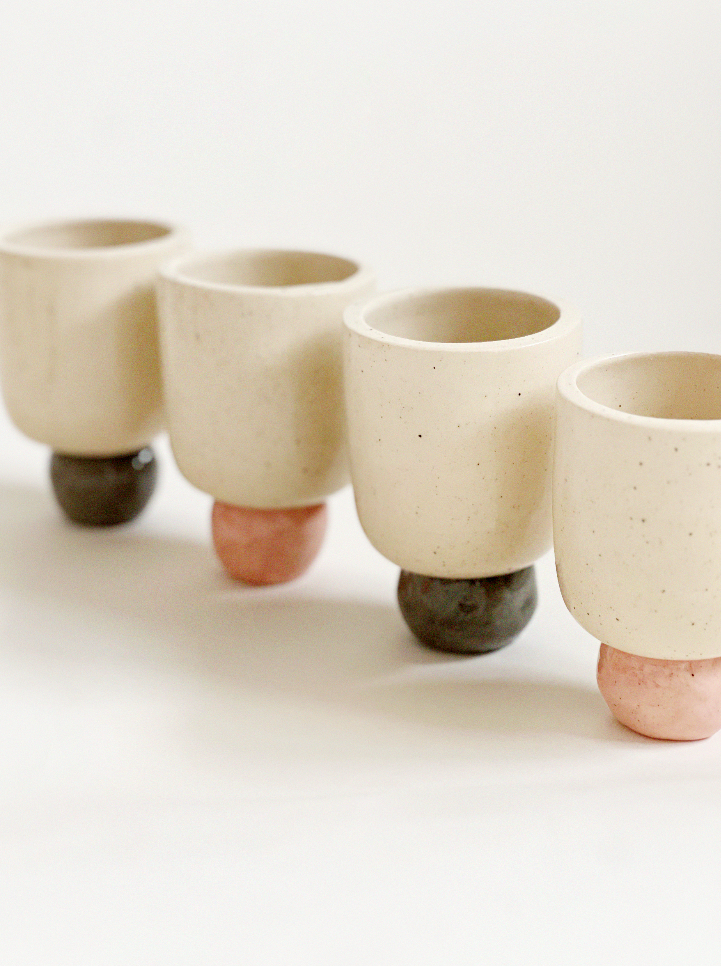 Dot Base Handmade Ceramic Wine/Tea Cup