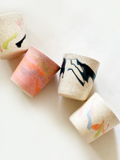 Bright Marbled Sorbet Cup