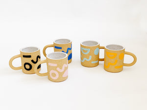 Mono Colored Pattern Speckle Mug