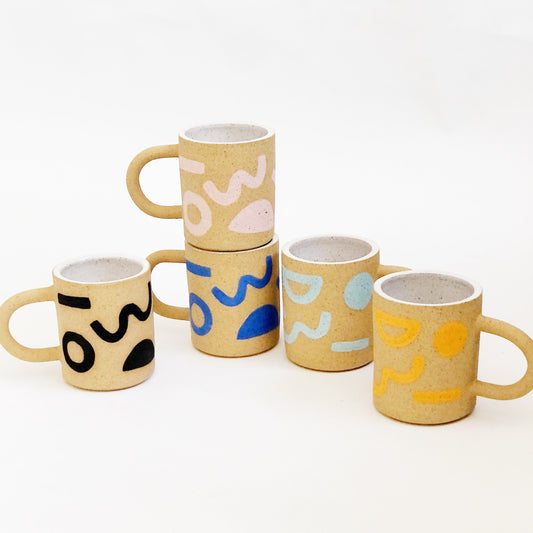 Mono Colored Pattern Speckle Mug