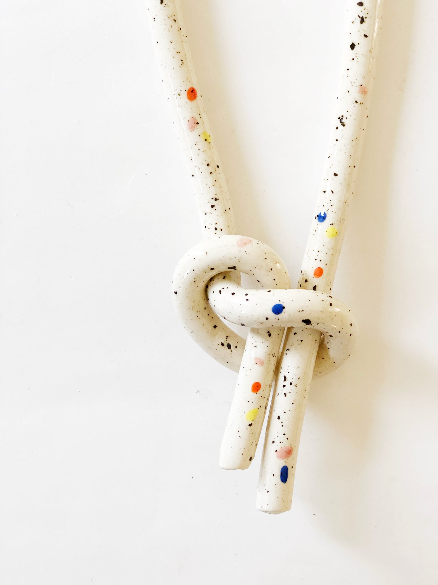 Clay Object 04- Double Sprinkles Handmade Ceramics Knot Wall Hanging