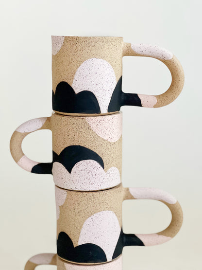 Wide Cloud and Sunset on Light Speckles Mug