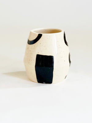 Black Pattern Shapes Vase