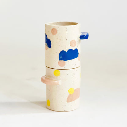 Shaped Handle Pattern Mug