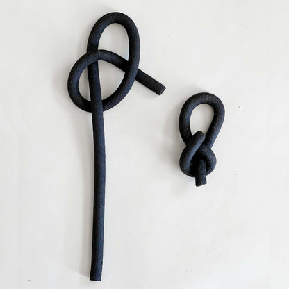 Made to order: Clay Object 68- Dark Brown Knots set