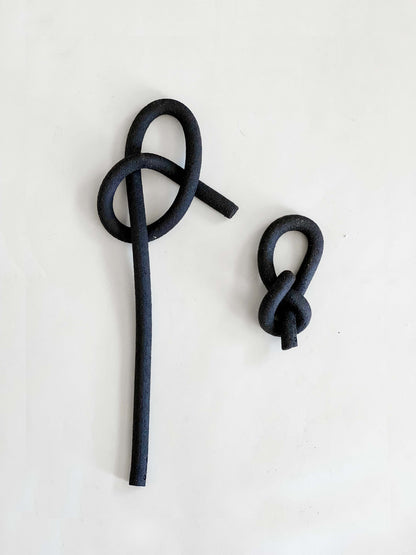 Made to order: Clay Object 68- Dark Brown Knots set