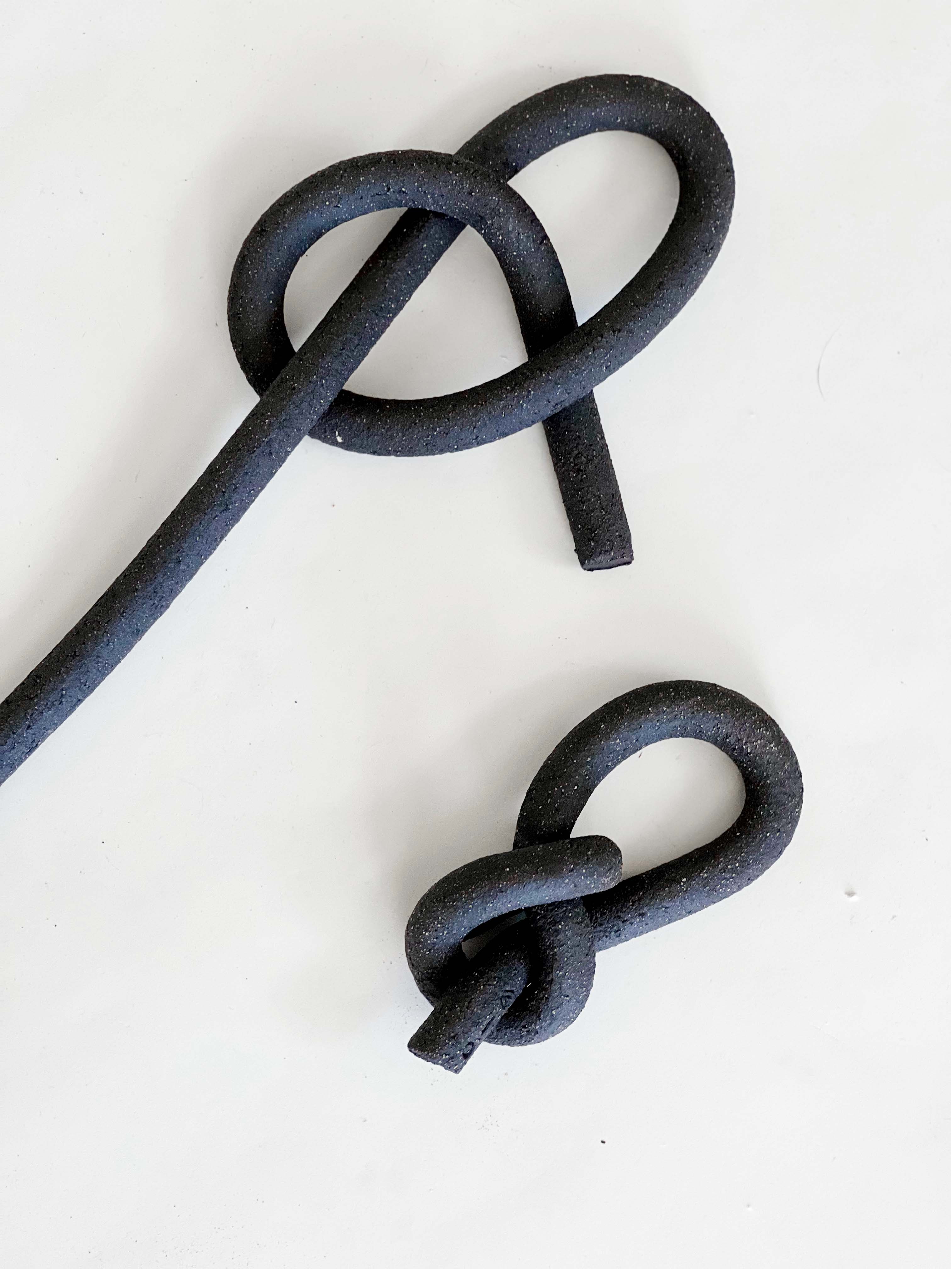 Made to order: Clay Object 68- Dark Brown Knots set