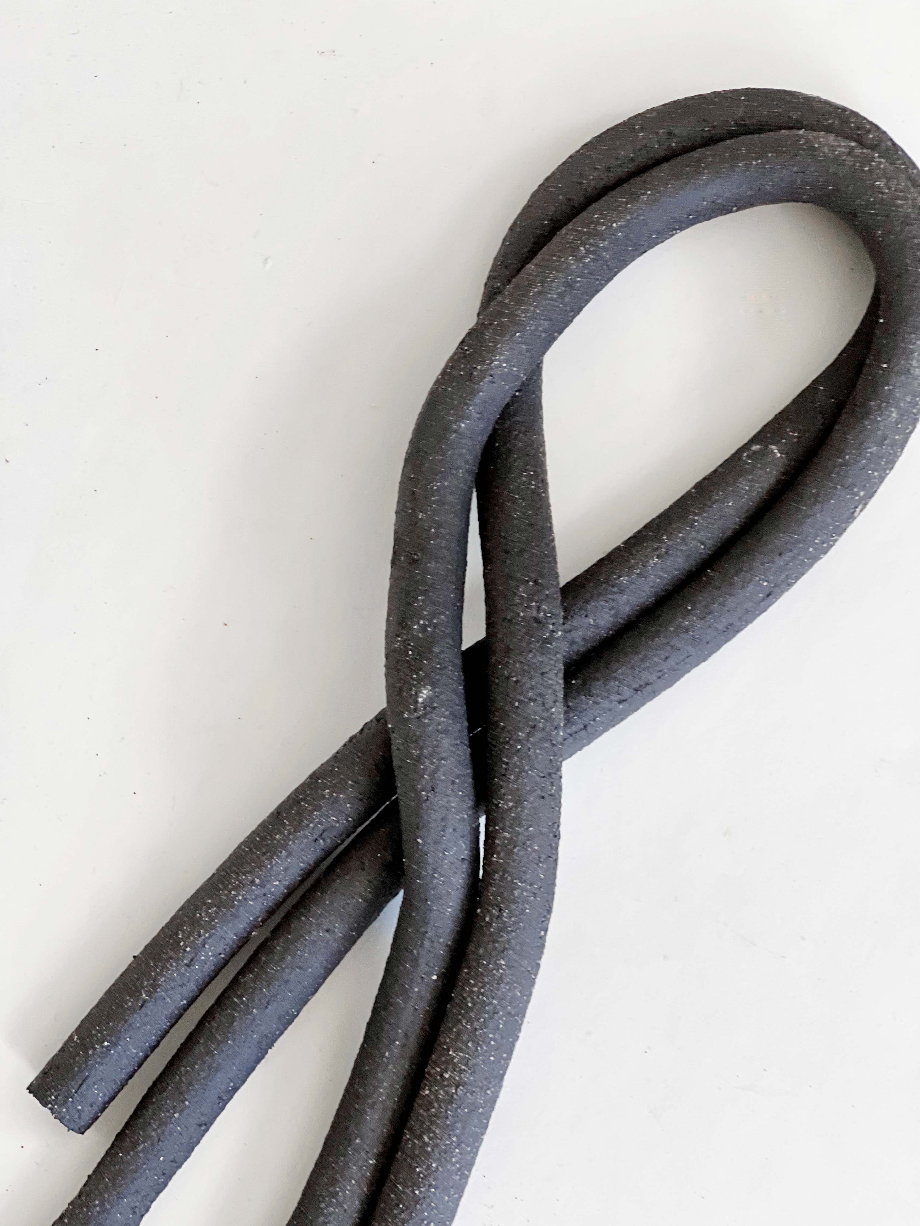 Made to order: Clay Object 69- Dark Brown Double Loose Loop