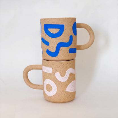 Mono Colored Pattern Speckle Mug