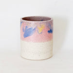 Rainbow Marbled on White Speckled Planter