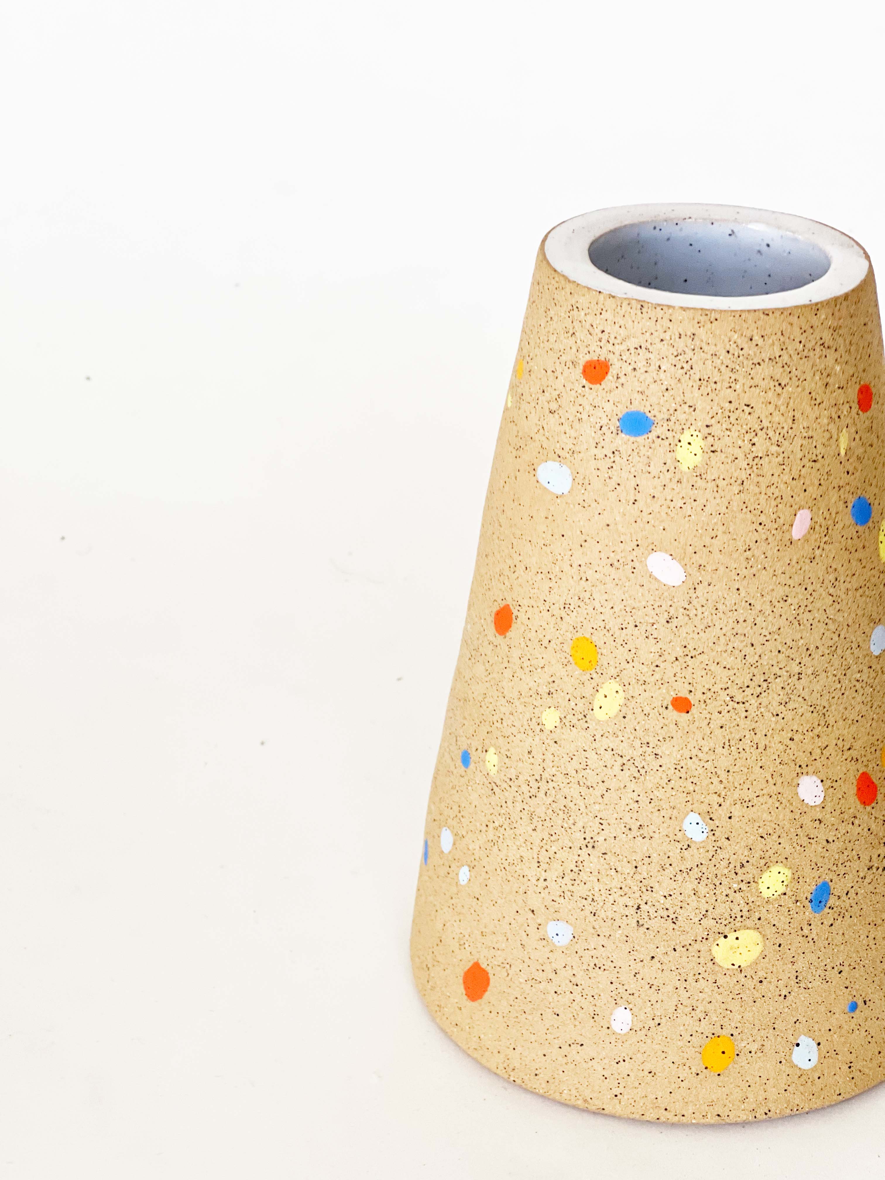 Sprinkles on Speckles Cone Vase