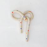 Clay Object 36 - Sprinkle on White Speckled Bow