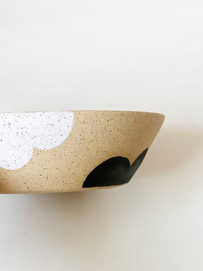 Cloud Speckled Shallow Bowl