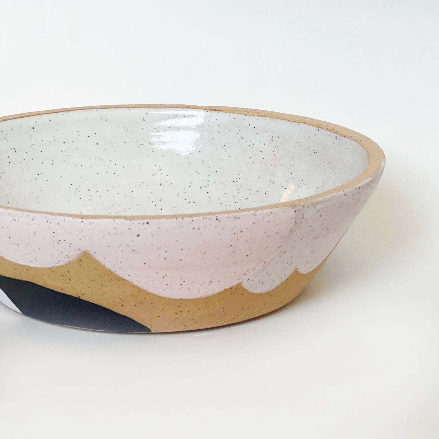 Cloud Speckled Shallow Bowl