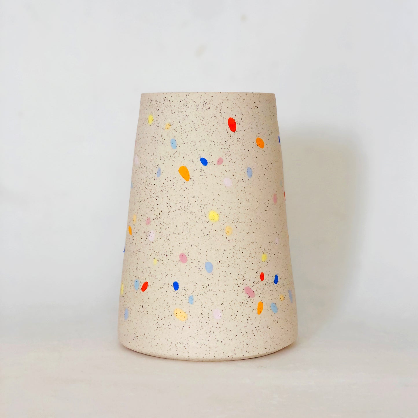 Sprinkles on White Cone Vase