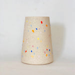 Sprinkles on White Cone Vase