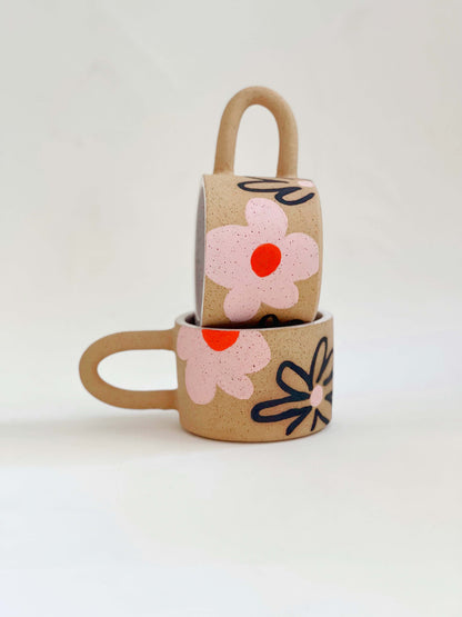 Wide Hand-painted Speckles Mug