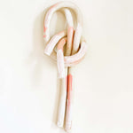 Clay Object 70- Double soft pink with white texture knot