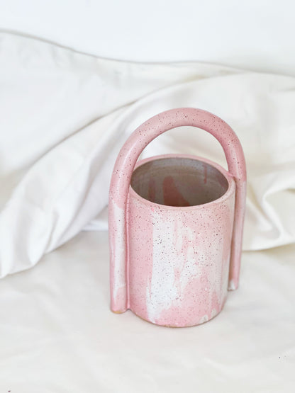 Bucket Marble Pink Planter