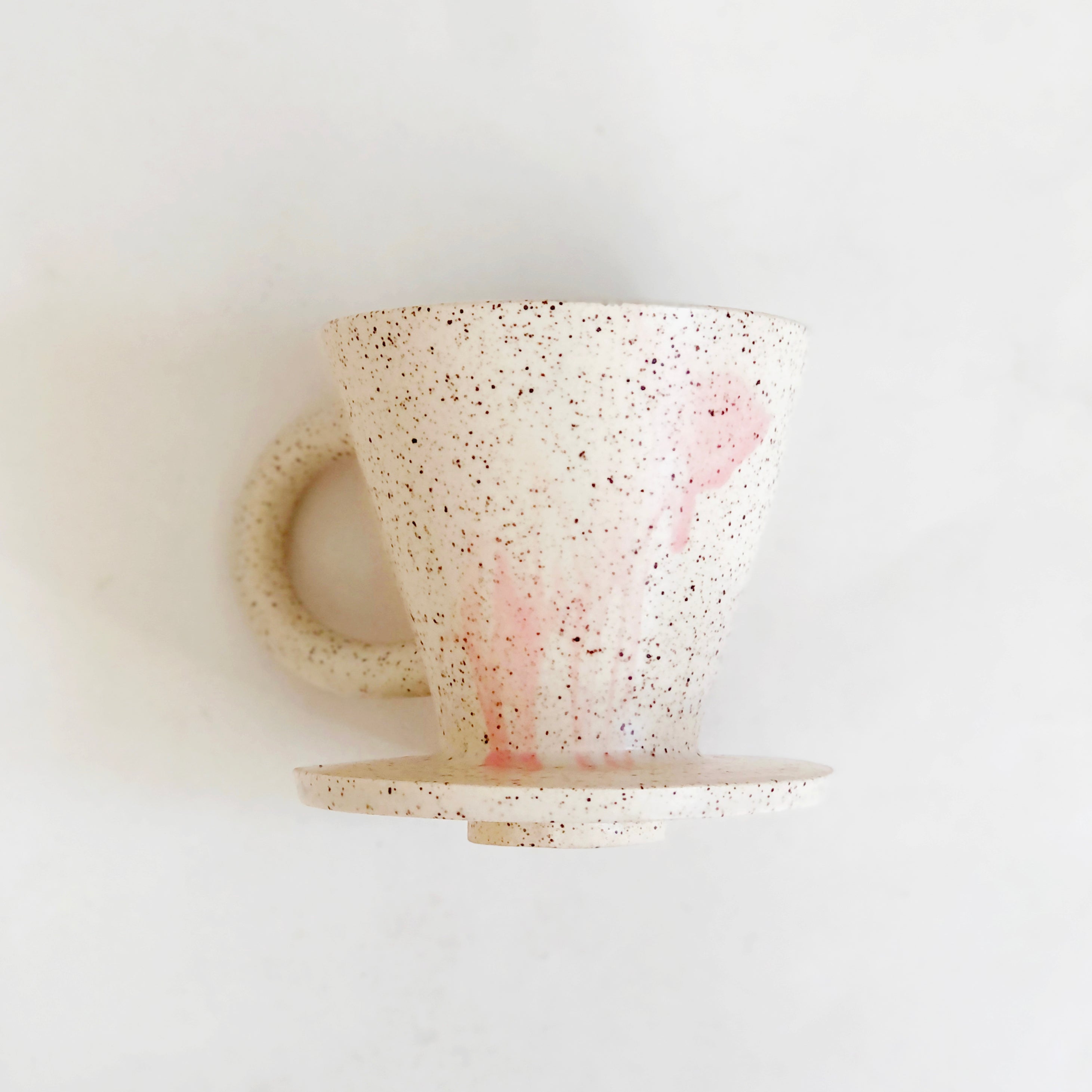Pour Over Coffee Set in White Glaze Ceramic Pour Over 
