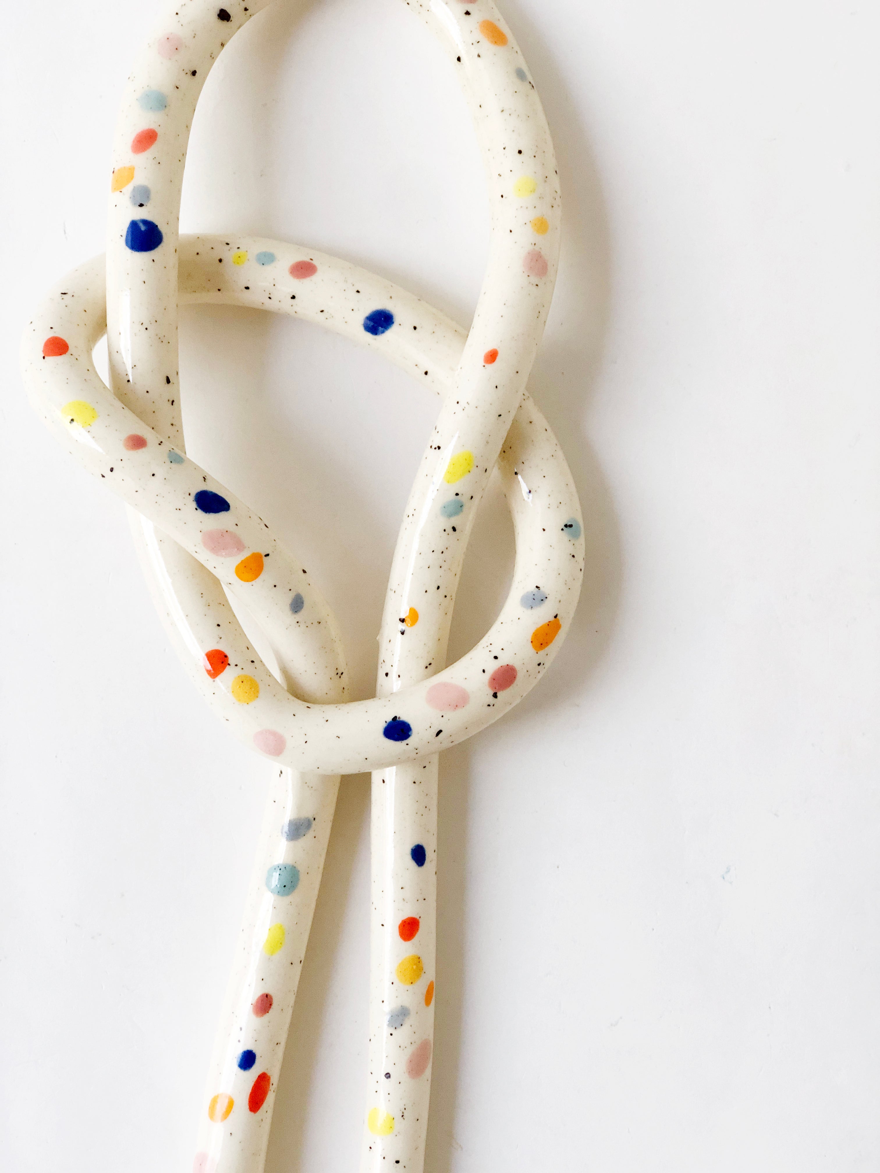 Clay Object 38 - Double sprinkles circle knot