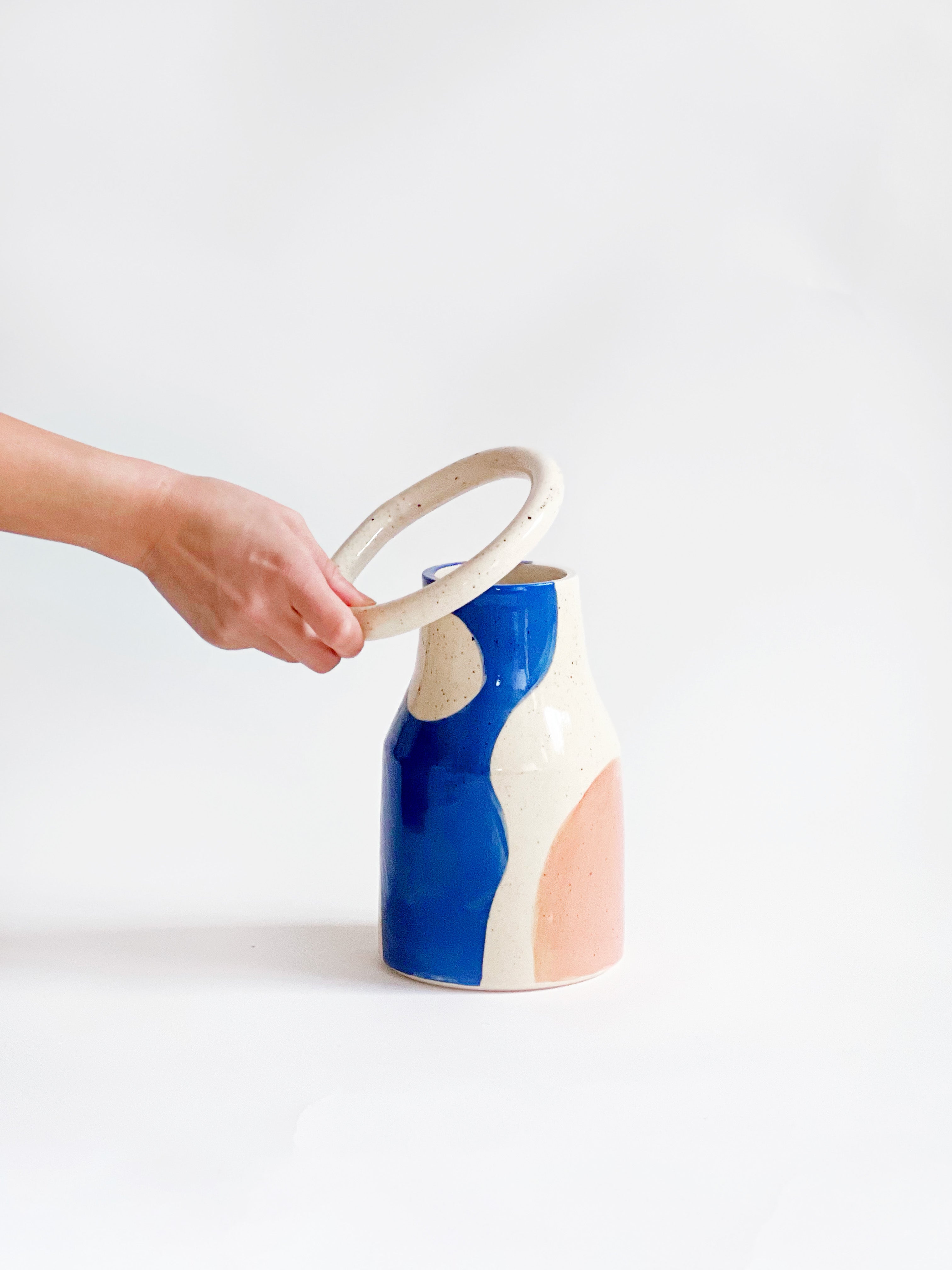 Handpainted Playful Shapes Vase